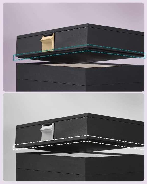 Koru box-4 tasot-lasi kansi-lahja-musta