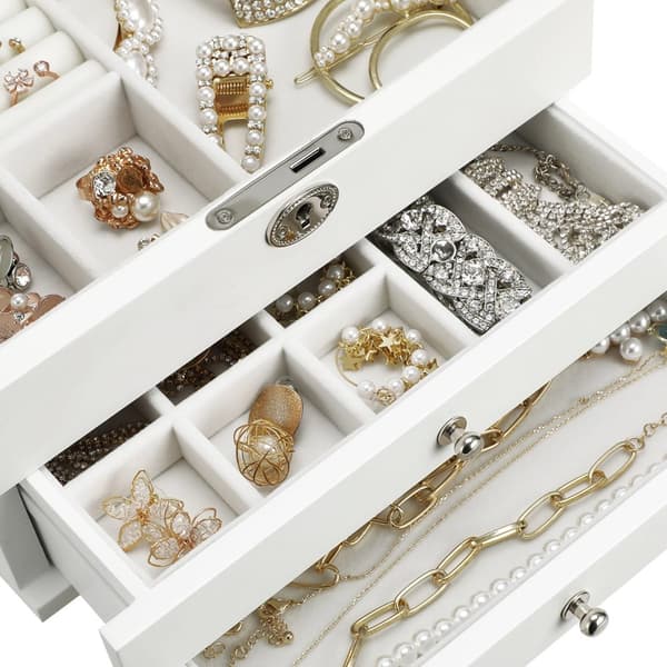 Smyckeslåda - Träsmycken Box - Jeweler Box - White