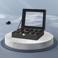 Miniatyrbillede 4 af 4: Watchbox til 10 ure - Watch Box - Glass låg - sort