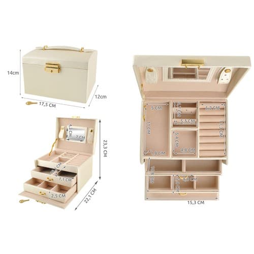 Elegant smykkeskrin Beige