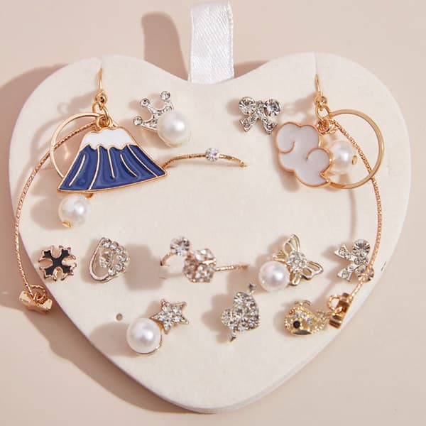 INF Smyckesbox Organizer för Örhängen, Halsband, Ringar