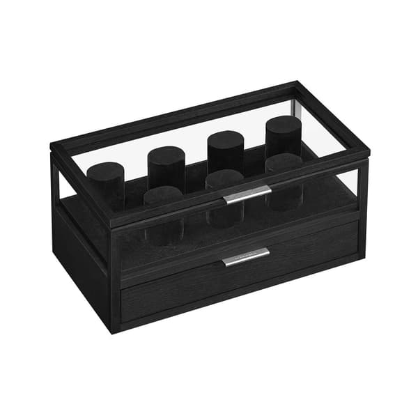 Watch Box-2 niveauer-7 Se puder-gave-idé-koffiebraun
