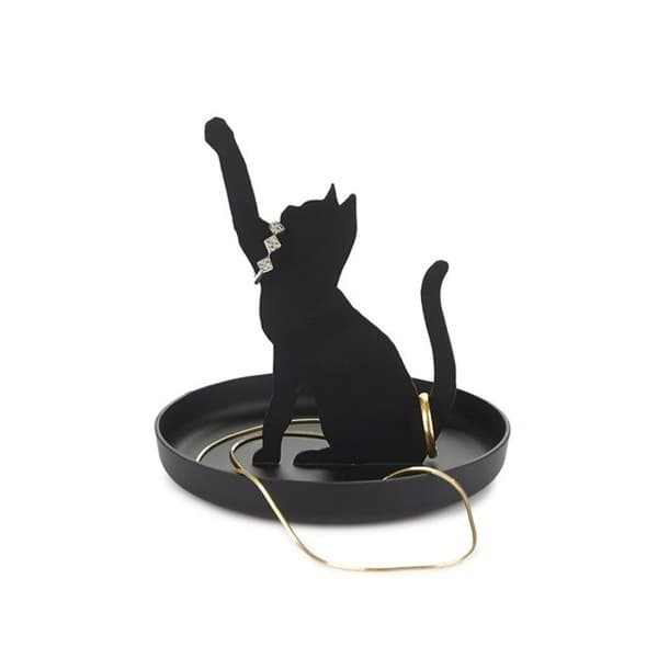 Ringhållare - Balvi - Feline - Metall - Svart - 10,5x10x10 cm