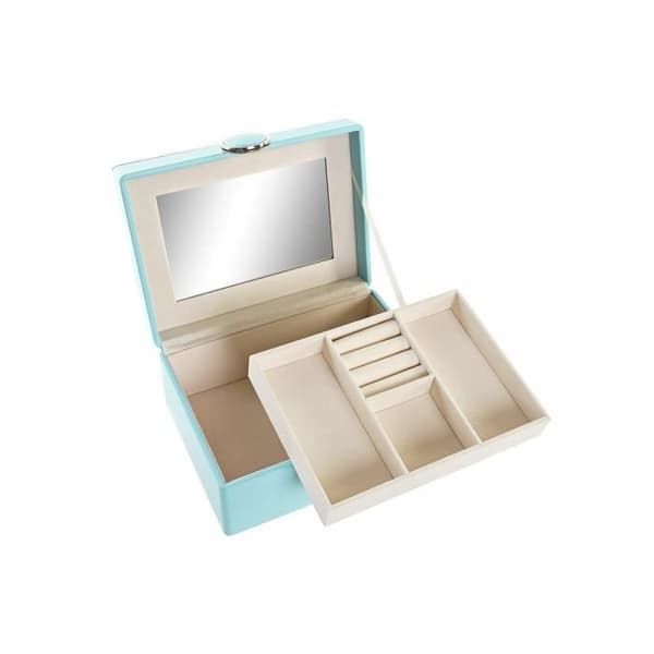 smyckeskrin 17 x 13 x 8,5 cm grön polyuretan trä mdf