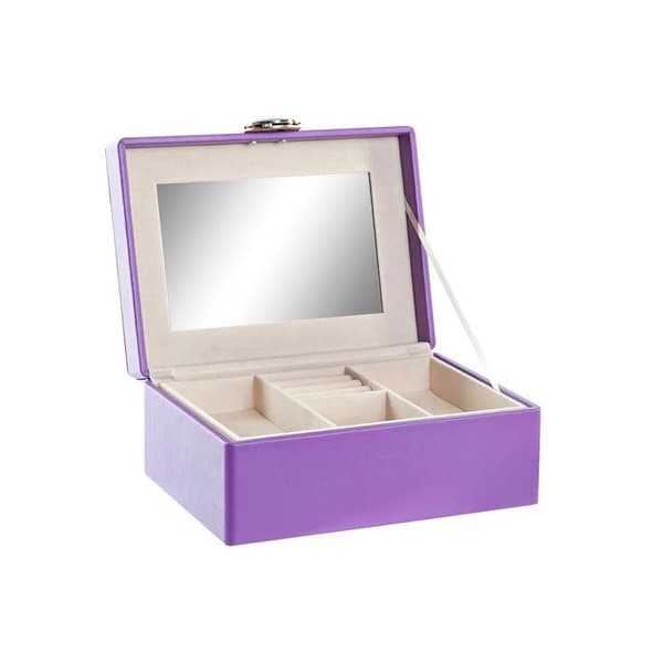 Smyckesbox - DKD Home Decor - Lila - PU och MDF-trä - 17x13x8,5 cm - Blandad
