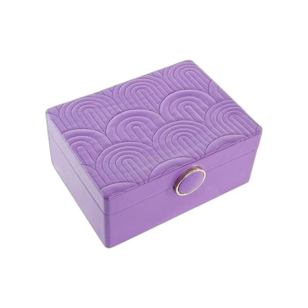 Smyckesbox - DKD Home Decor - Lila - PU och MDF-trä - 17x13x8,5 cm - Blandad