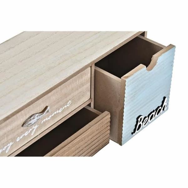 smyckeskrin 34 x 13 x 16 cm turkosbrunt trä
