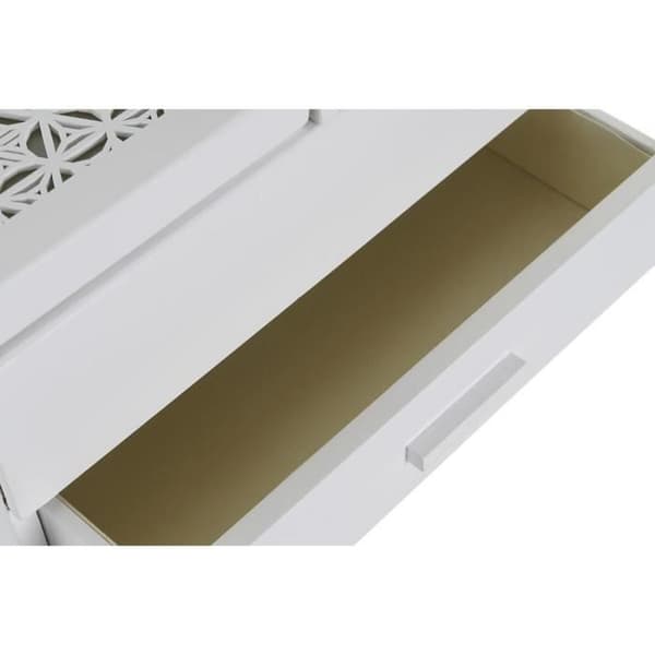 Smyckeskrin - Ej specificerat - Elfenbensvitt glas - MDF-trä - 30 x 17 x 24 cm - Vuxna kvinnor