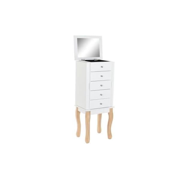 romantisk mdf spegel smyckeshållare (37 x 27 x 90 cm)