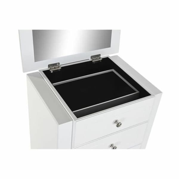 romantisk mdf spegel smyckeshållare (37 x 27 x 90 cm)