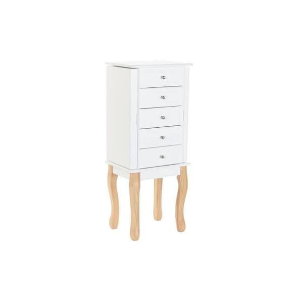 romantisk mdf spegel smyckeshållare (37 x 27 x 90 cm)