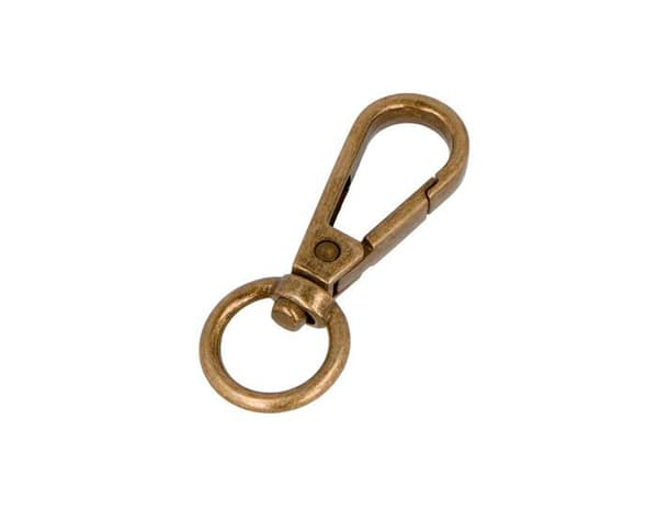 Ett smyckeskrin - smycketui Innspiro - A15010302 - VELOX Karbinhake Rund Ring Zamak Guld Vintage 13,4 mm 5u.