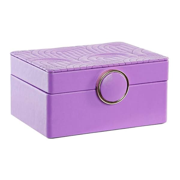 Smyckeskrin - Ej specificerad - Lila - 23 x 17 x 10 cm - Polyuretan - MDF trä