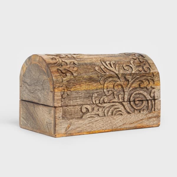 Smyckeskrin | FLOAR | räfflad trä | 19x11x11 cm | 727696
