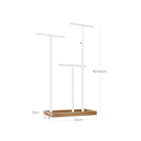 Smyckesställ, SONGMICS JJS016W01, 25x11.8 cm, Vintagebrun-vit