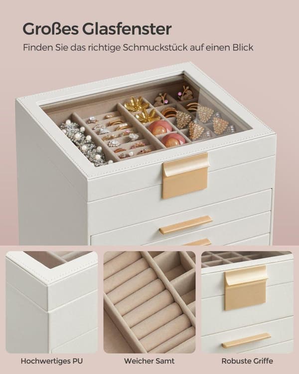 Smyckeskrin, JBC239WT, 20x23 cm, Vit