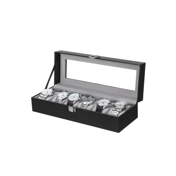 Klockbox, SONGMICS, 30x11.2x8 cm, Svart