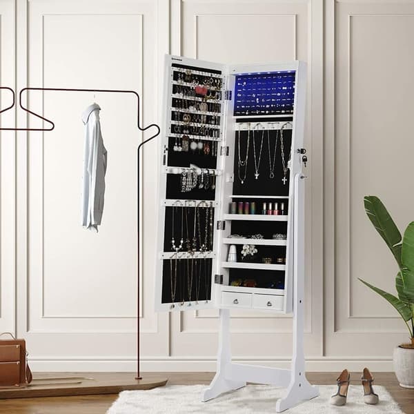 Skab, SONGMICS JBC94W, 41x151 cm, Hvid