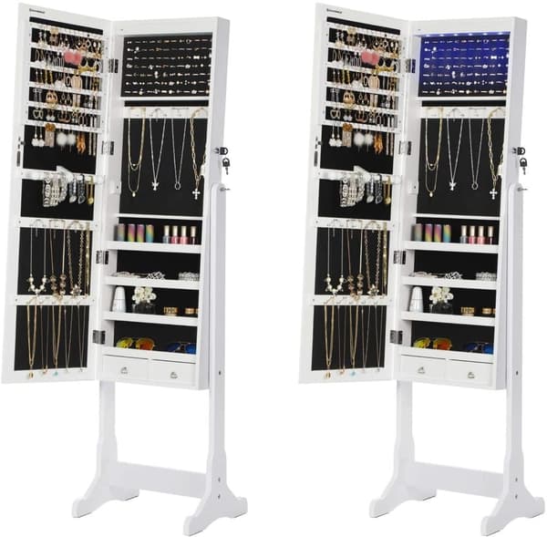 Skab, SONGMICS JBC94W, 41x151 cm, Hvid