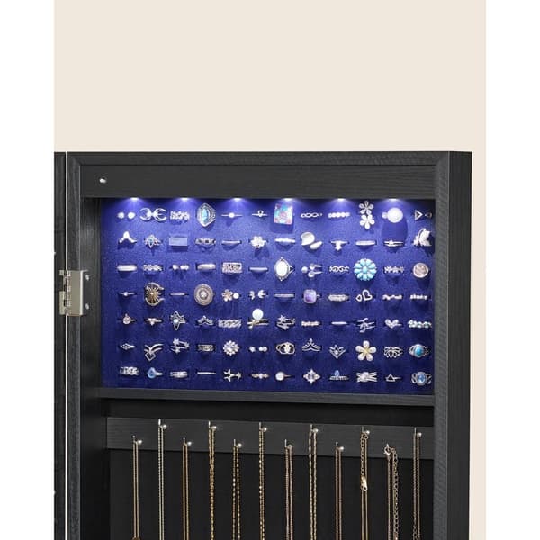 Smykkeskab, SONGMICS, 37x10x120 cm, Sort