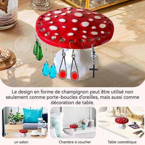 INN Mini Mushroom Örhänge Display Stand Resin Örhänge Display Stand Heminredning Örhängehållare