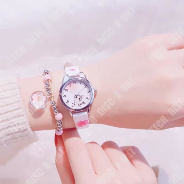 TD® Organgonfand Gift Set Watch Girl Barn Tonåring - Söt tecknad film - Armband + Quartz Watch