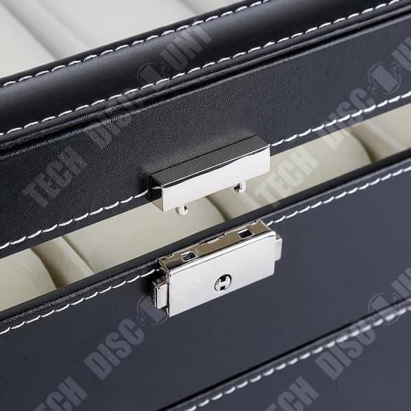 TD® Watch Box Läder Presentbox Herr Dam-Visa 20 klockor med dubbla lager för smycken-smycketillbehör