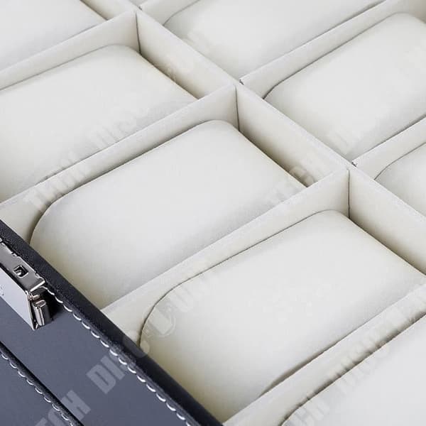 TD® Watch Box Läder Presentbox Herr Dam-Visa 20 klockor med dubbla lager för smycken-smycketillbehör