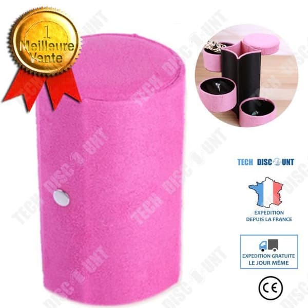 TD® Mocka liten cylinder smyckeskrin smyckeskrin ringbox örhängebox armband box väska box