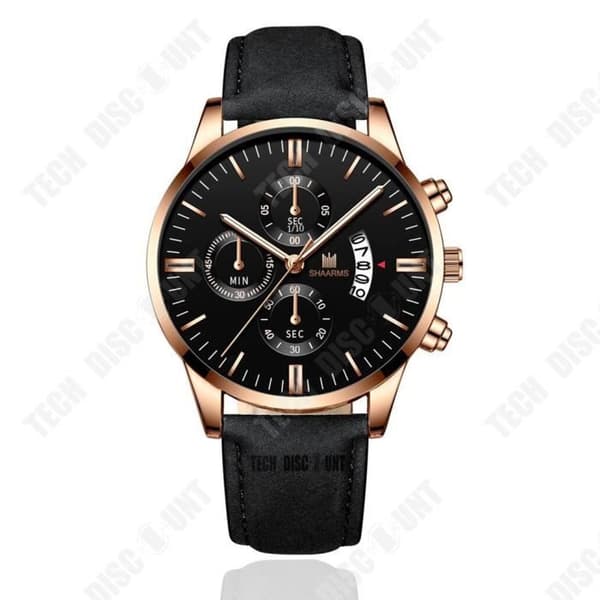 TD® Business Modekalender för män Three Eyes Six Hands Watch Tvådelad armbandsur Set Watch Gift