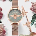 Miniatyrbild 3 av 4: TD® Little Bee Swarovski Japanese Movement Watch Presentbox Live Supply Damer Trendig klocka med bälte