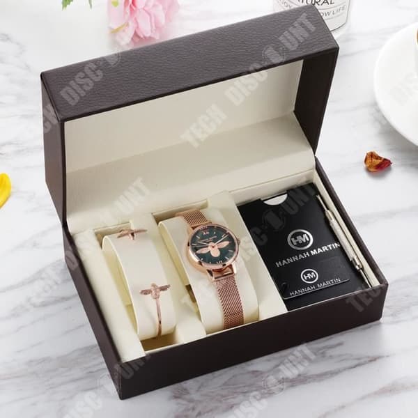 TD® Little Bee Swarovski Japanese Movement Watch Presentbox Live Supply Damer Trendig klocka med bälte