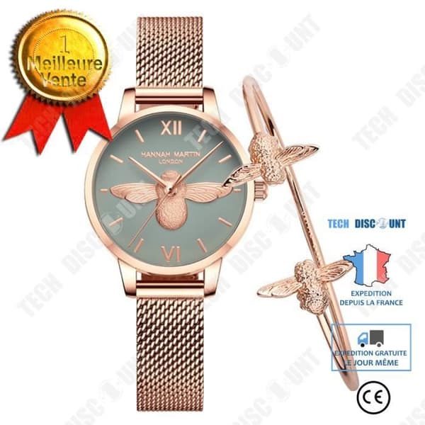TD® Little Bee Swarovski Japanese Movement Watch Presentbox Live Supply Damer Trendig klocka med bälte
