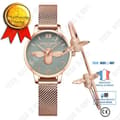 Miniatyrbild 1 av 4: TD® Little Bee Swarovski Japanese Movement Watch Presentbox Live Supply Damer Trendig klocka med bälte