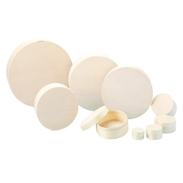 Rund spånburk, FSC Mix Kredit, 8cm, 5cm