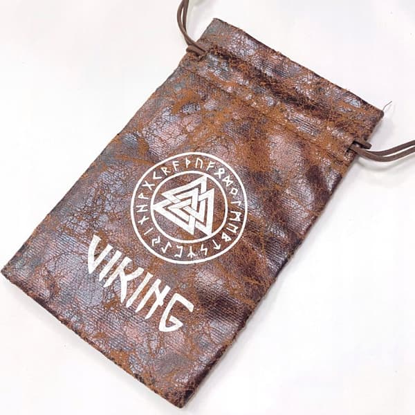 Presentpåse för smycken VIKINGVÄSKA VIKINGS EKO-LÄDER 10x15cm