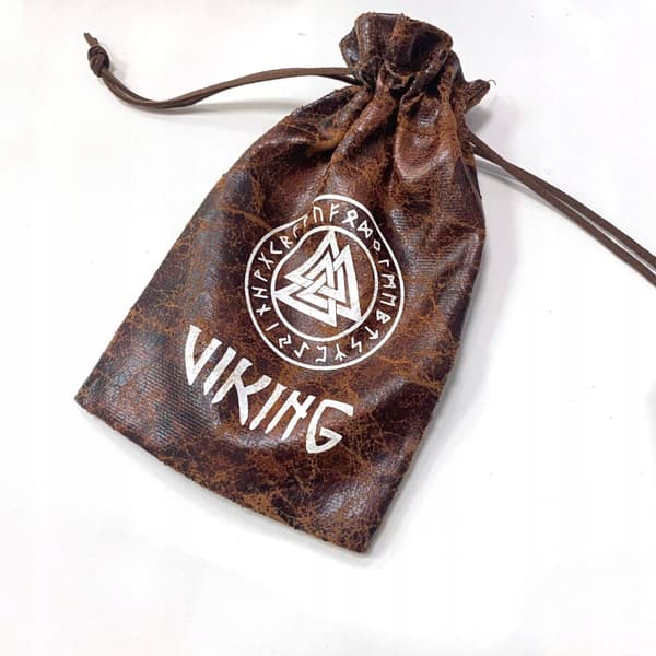 Presentpåse för smycken VIKINGVÄSKA VIKINGS EKO-LÄDER 10x15cm