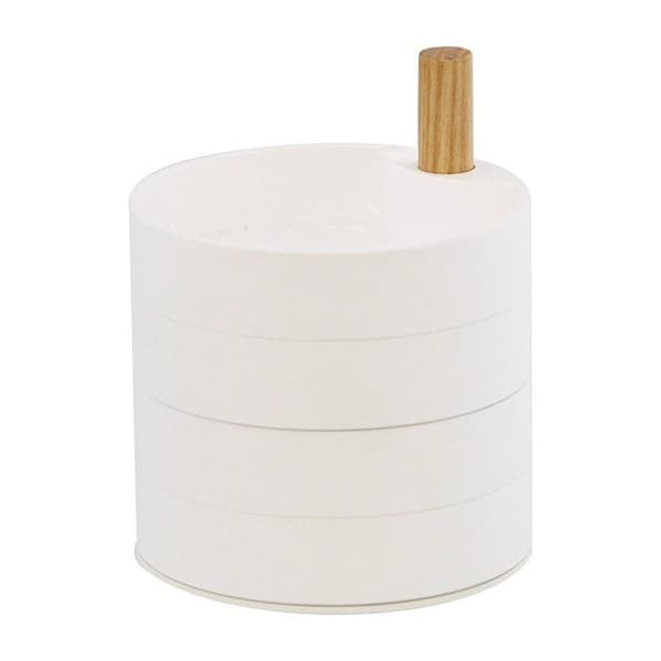 Smyckeslåda med 4 roterande nivåer - L10 cm