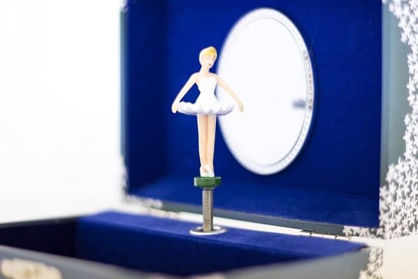 Musikalisk smyckeskrin - ULYSSE - ballerina - Blå - 15 x 10 cm - Svansjön - Från 3 år - Barn