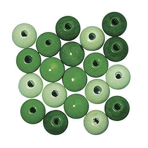 Rayher Hobby Rayher 1253100 Blandning av FSC 100% träpärlor, 10 mm ø Polerad, i Blister - 12-531-00