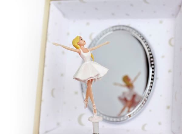 Musikalisk smyckeskrin - Gaumont - Ballerina - Rosa - Trä - 13x10x10 cm