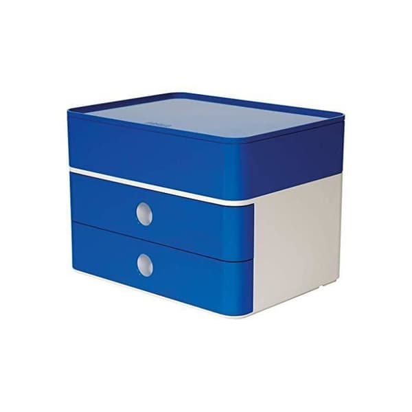 HAN 1100-86 SMART-BOX PLUS ALLISON designer förvaringslåda med 2 lådor och rosa flamingo redskapslåda