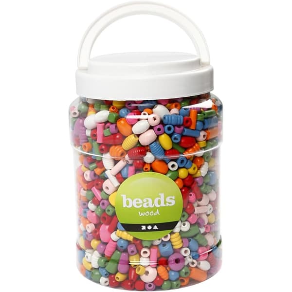Träpärlor - 5-28 mm - China berry - 850 g - 2 liter - ca 2000 st