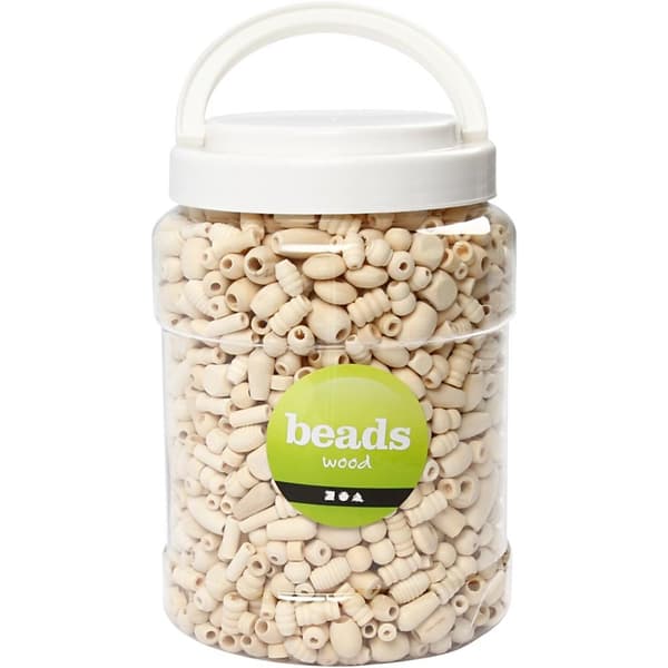Träpärlor - 5-28 mm - China berry - 850 g - 2 liter - ca 1462 st