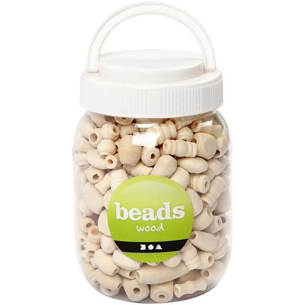 Träpärlor - 5-28 mm - China berry - 175 g - 400 ml - ca 330 st