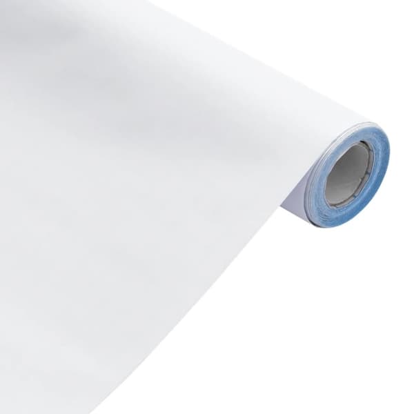 vidaXL Møbelklistremerker selvklebende matt hvit 90x500 cm PVC