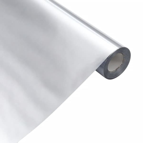 vidaXL Itsekiinnittyvät kalustetarrat hopea 90x500 cm PET