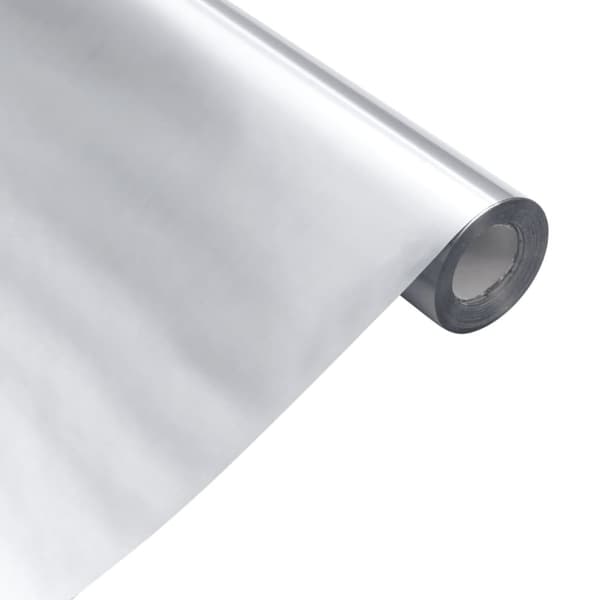 vidaXL Itsekiinnittyvät kalustetarrat hopea 90x500 cm PET