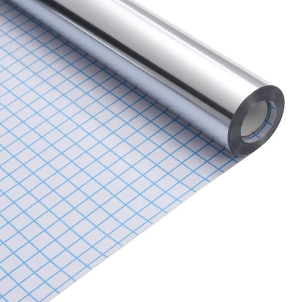 vidaXL Itsekiinnittyvät kalustetarrat hopea 90x500 cm PET