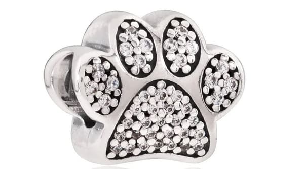 Ladies' Beads Pandora SPARKLING PAW PRINT & HEART
